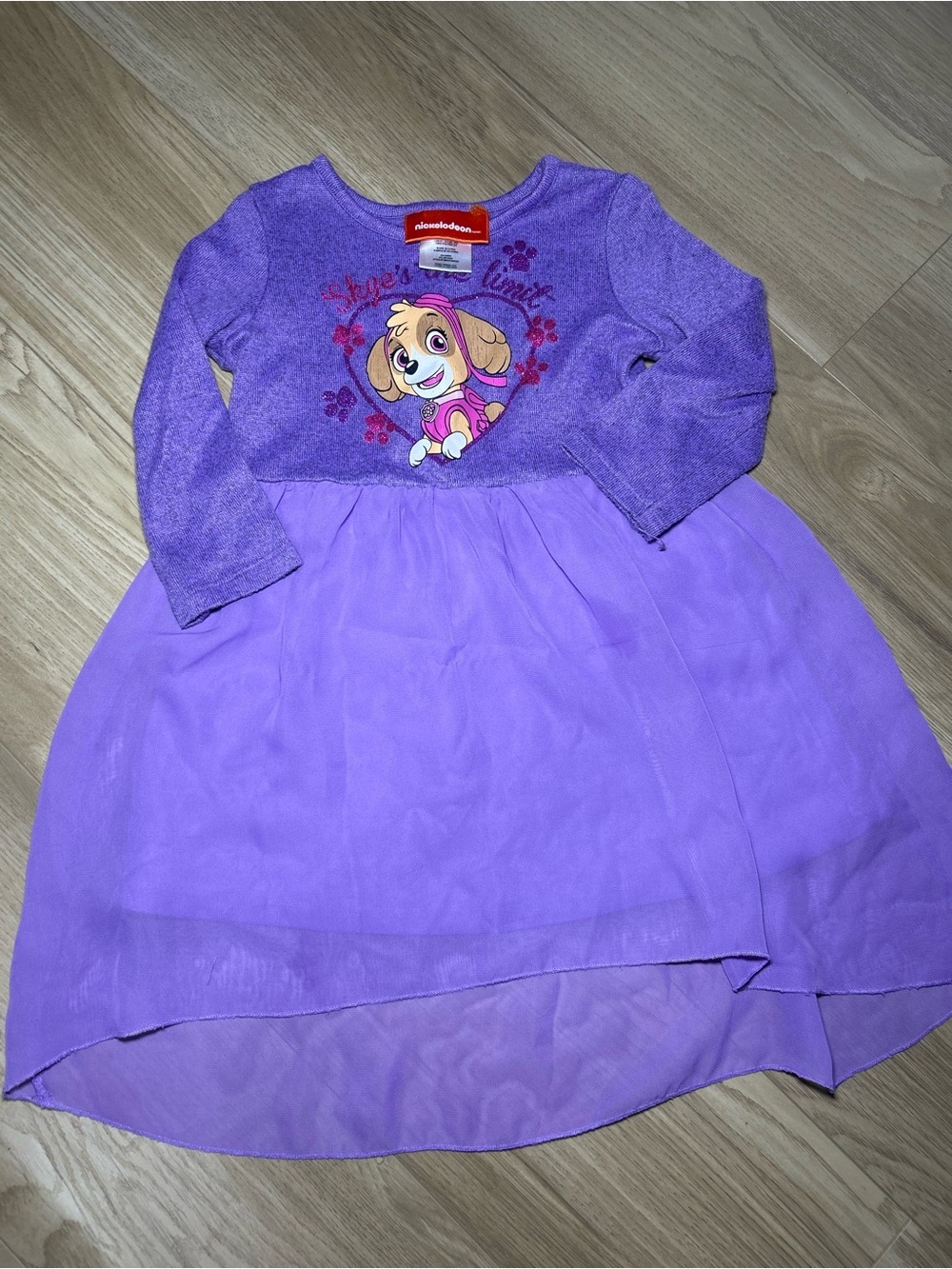 Nickelodeon Purple Skye Glitter Graphic Pullover